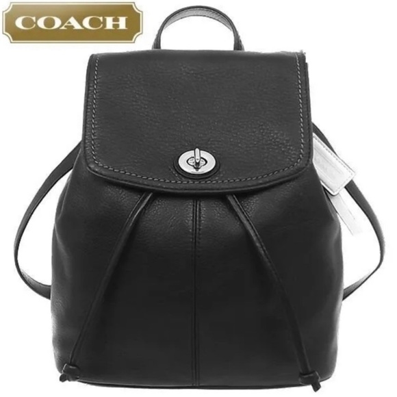 Coach Handbags - Coach Black Park Pebble Leather Backpack-Excellent Condtion